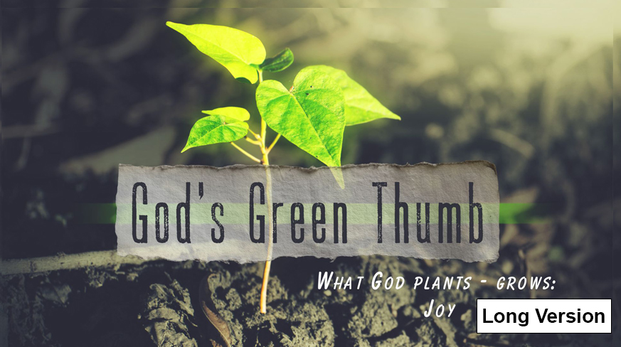 God’s Green Thumb What God Plants – Grows: Joy (Part 2)